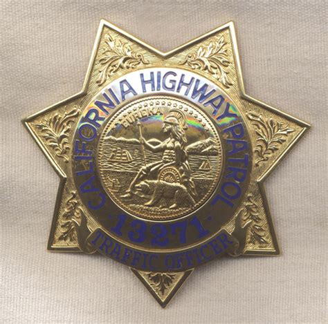 Rejected Issue California Highway Patrol (CHP) Badge: Flying Tiger ...