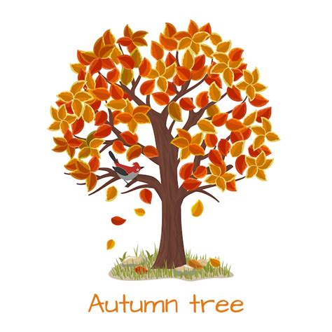 Free Vector | Autumn tree. Nature tree, season fall and branch plant ...