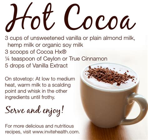 Healthy Recipe: Healthy Hot Cocoa with Cocoa Hx®!