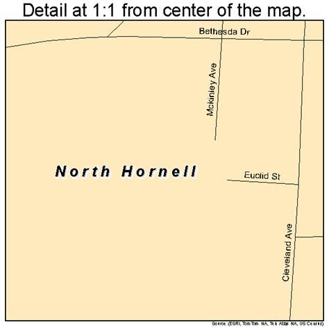 North Hornell New York Street Map 3653055