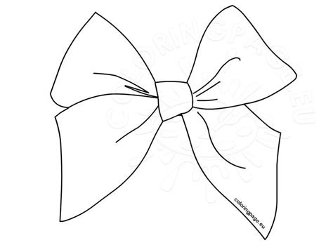 White Bow Clip Art – Coloring Page