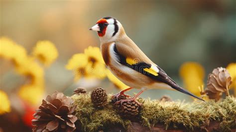 Exploring Goldfinch Dietary Habits and Feeding Behavior with Canon M50 Stock Illustration ...