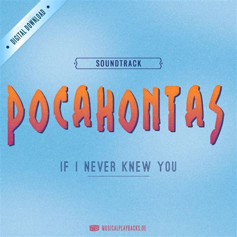 If I never knew you - POCAHONTAS - orchestral backing track (karaoke)