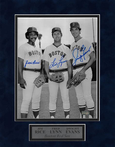 Jim Rice Fred Lynn Dwight Evans Autograph Photo 11x14 - New England Picture