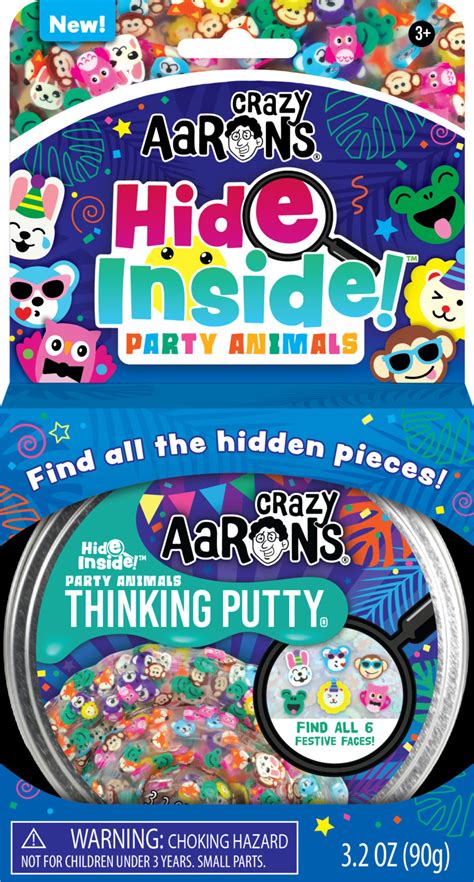 Party Animal Hide Inside Thinking Putty - Crazy Aaron's Puttyworld