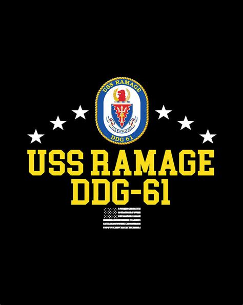 Uss Ramage Ddg-61 Digital Art by Jane Arthur