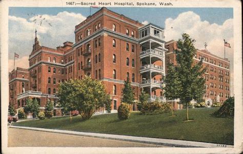 Sacred Heart Hospital Spokane, WA Postcard