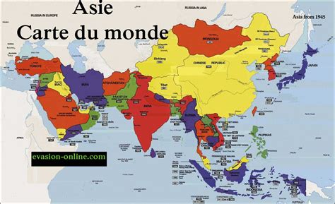 Carte Asie » Vacances - Arts- Guides Voyages