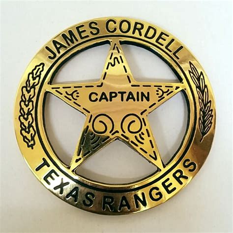 Armia Shop - Diecast & Militaria: Emblem US Texas Ranger Captain Badge Gold