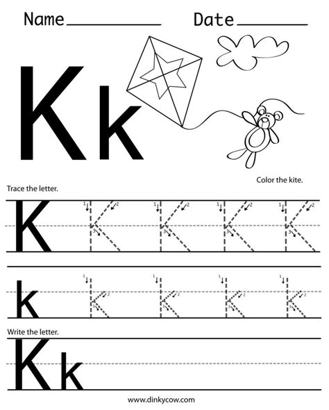 K Letter Tracing | AlphabetWorksheetsFree.com