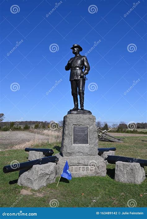 Maj. Gen. John Buford Statue On Gettysburg Battlefield Stock Photography | CartoonDealer.com ...