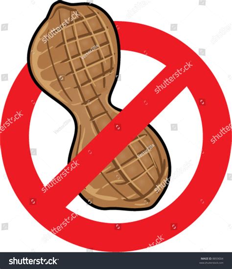 Warning: Peanut Allergy! Vector Illustration Icon - 8859004 : Shutterstock