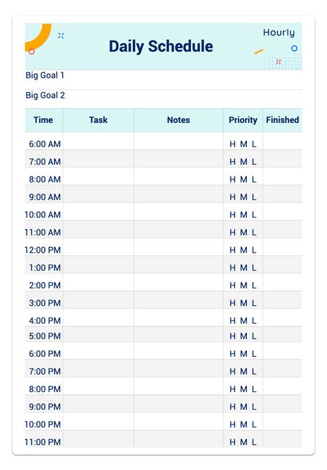 Daily Work Schedule Template Excel Free Download - 2024 CALENDAR PRINTABLE