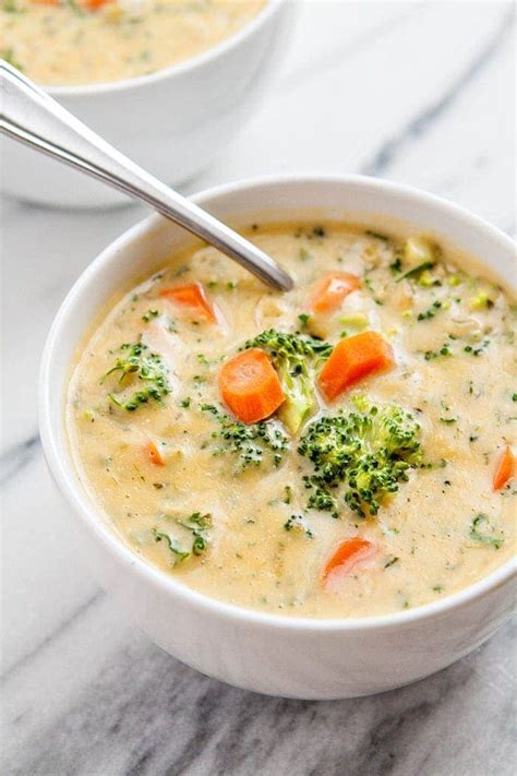 Cheesy Broccoli Soup (with Kale & Carrot!) | Good Life Eats