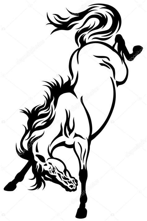 Bucking Horse Drawing at GetDrawings | Free download