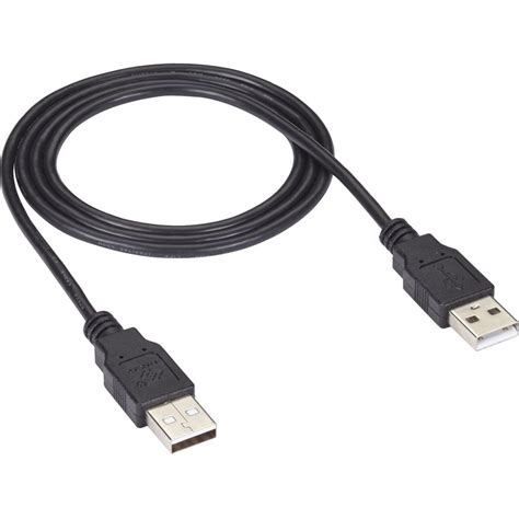 Black Box USB 2.0 Cable - Type A Male to Type A Male, Black, 6-ft. - 6 ft USB Data Transfer ...