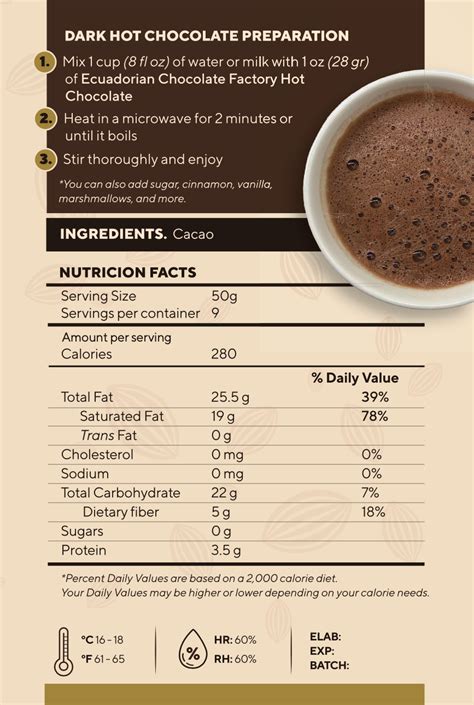 Dark Hot chocolate | The Ecuadorian Chocolate