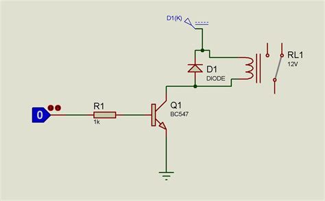 Relay Driver Circuit Using Transistor Bc547