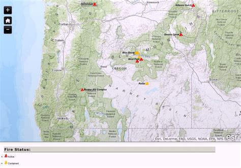 Oregon Smoke Information: Current Oregon Wildfire Map for July 8 - large fire map