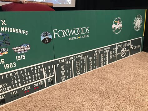 Boston Red Sox Fenway Park Green Monster XL Outfield Wall Scoreboard ...