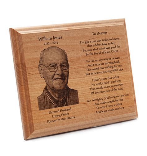 In Memory Of Plaques: Granite & Wood | Laser Perfect Gifts