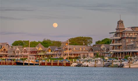 Oak Bluffs Waterfront Moonrise Art | Michael Blanchard Inspirational ...