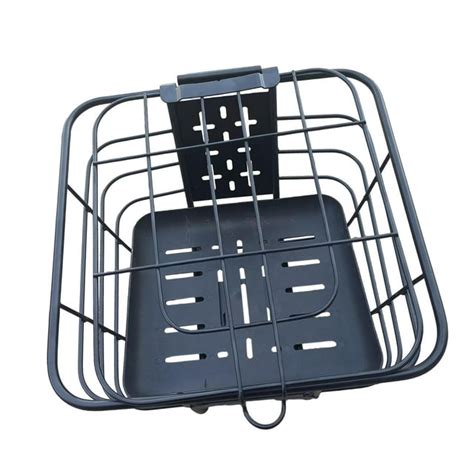 Bike Basket with Lid Metal Wire Cargo Rack Bike Handlebar Basket Basket ...