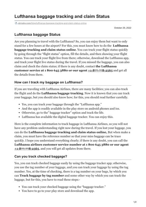 PPT - Lufthansa Baggage tracking PowerPoint Presentation, free download ...