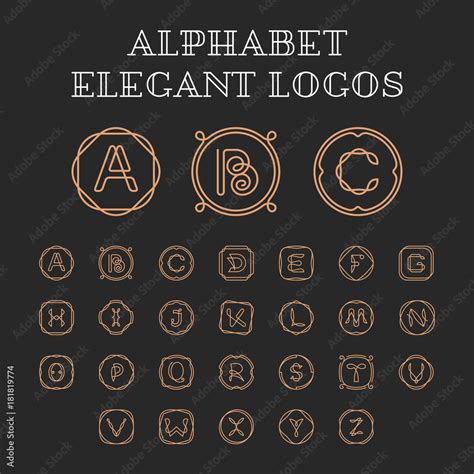 ABC Alphabet Letters Vector Logo Set Stock Vector | Adobe Stock