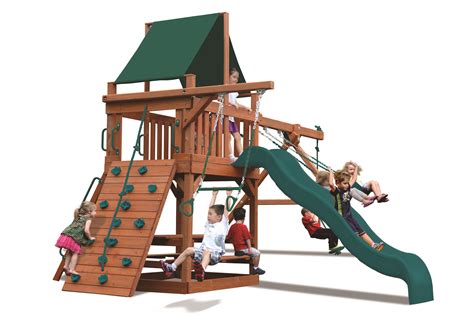 Original Fort Plus | Wooden swing set, Wooden swings, Wooden playset