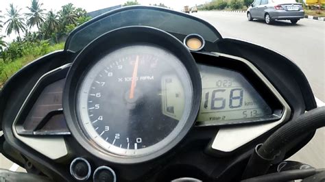 168 KM/H - Pulsar NS 200 TOPSPEED (2018) - YouTube