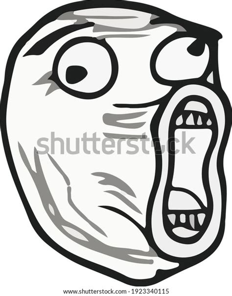 Man Mouth Open Viral Meme Vector Stock Vector (Royalty Free) 1923340115 ...