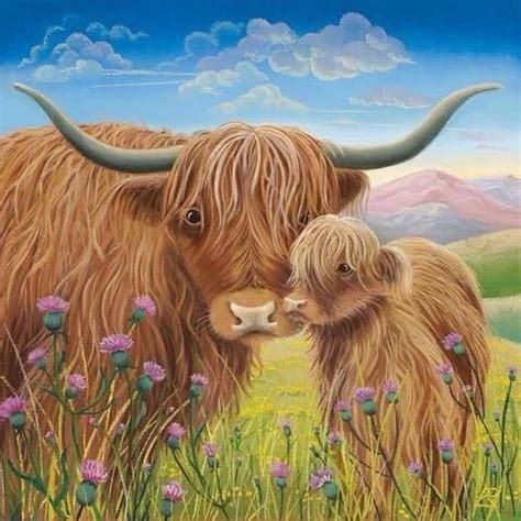 Celebrate Each New Day | Cow art print, Highland cow art, Cow art