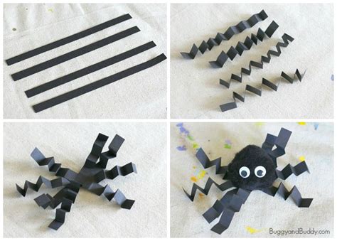 Pom Pom Spider Craft for Kids for Halloween - Buggy and Buddy