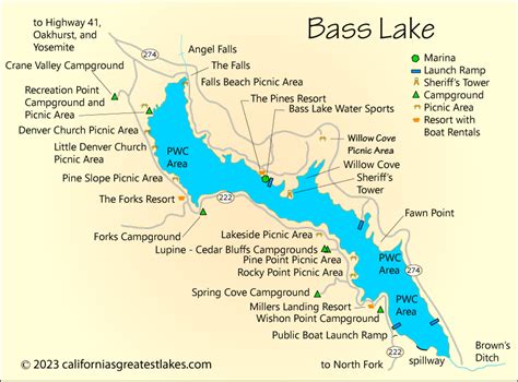 Bass Lake Fishing Map Nautical Charts App - Bank2home.com