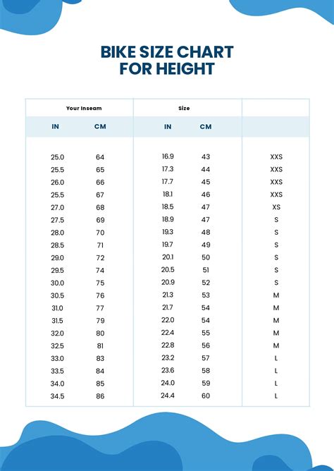 Bike Frame Size Chart For Height - Infoupdate.org