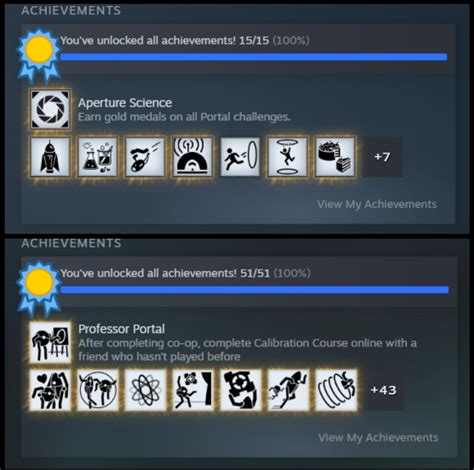 I have finally completed all achievements on both portal games!!!! Idk ...