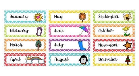 Free Printable Month Names | Printablee