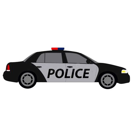 Side view of a police car stock vector. Illustration of engine - 93510125