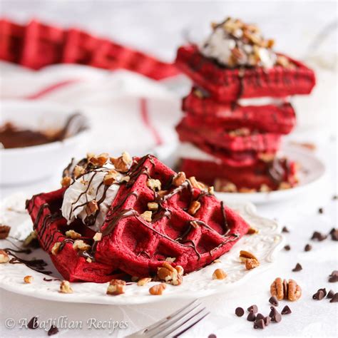 Red Velvet Waffles - A baJillian Recipes | Recipe | Red velvet waffles ...