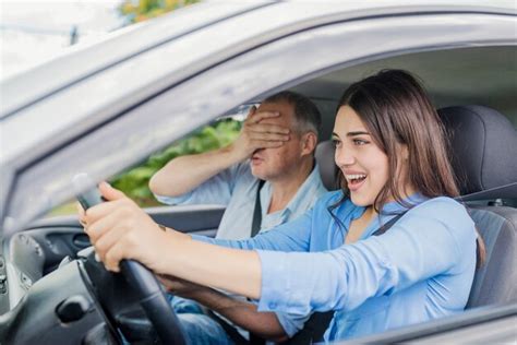 Premium Photo | Terrified woman pressing the brake pedal , and yells in fear or frustration