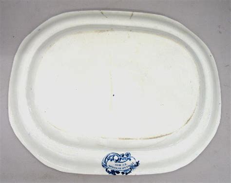 IMPRESSIVE HISTORICAL BLUE STAFFORDSHIRE PLATTER. | #1336234