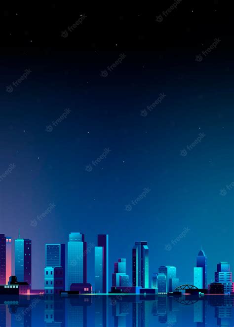 Premium Vector | Urban scene at night background vector