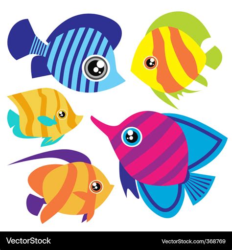 Cartoon fish Royalty Free Vector Image - VectorStock