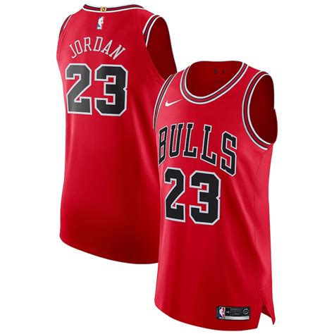 Men's Chicago Bulls Michael Jordan Nike Red Boxed Authentic Jersey