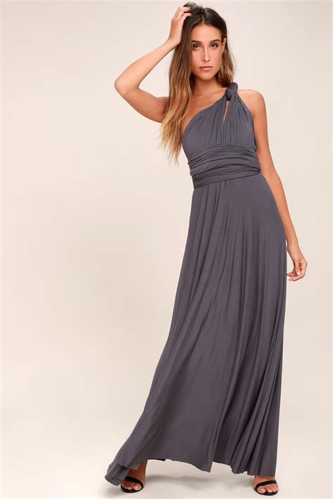 Dark Grey Bridesmaid Dress - Infinity Dress - Convertible Dress - Lulus