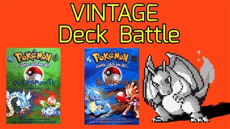 Pokemon Cards VINTAGE Theme Deck Battle // Overgrowth v Blackout - YouTube