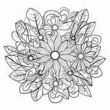 Flower pattern coloring Pages – Coloring Corner sketch template