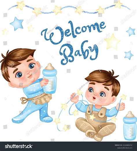 Newborn Baby Boy Clipart Cute Baby Stock Vector (Royalty Free) 2116989152 | Shutterstock