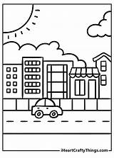 City Coloring Pages 100% Free Printables sketch template